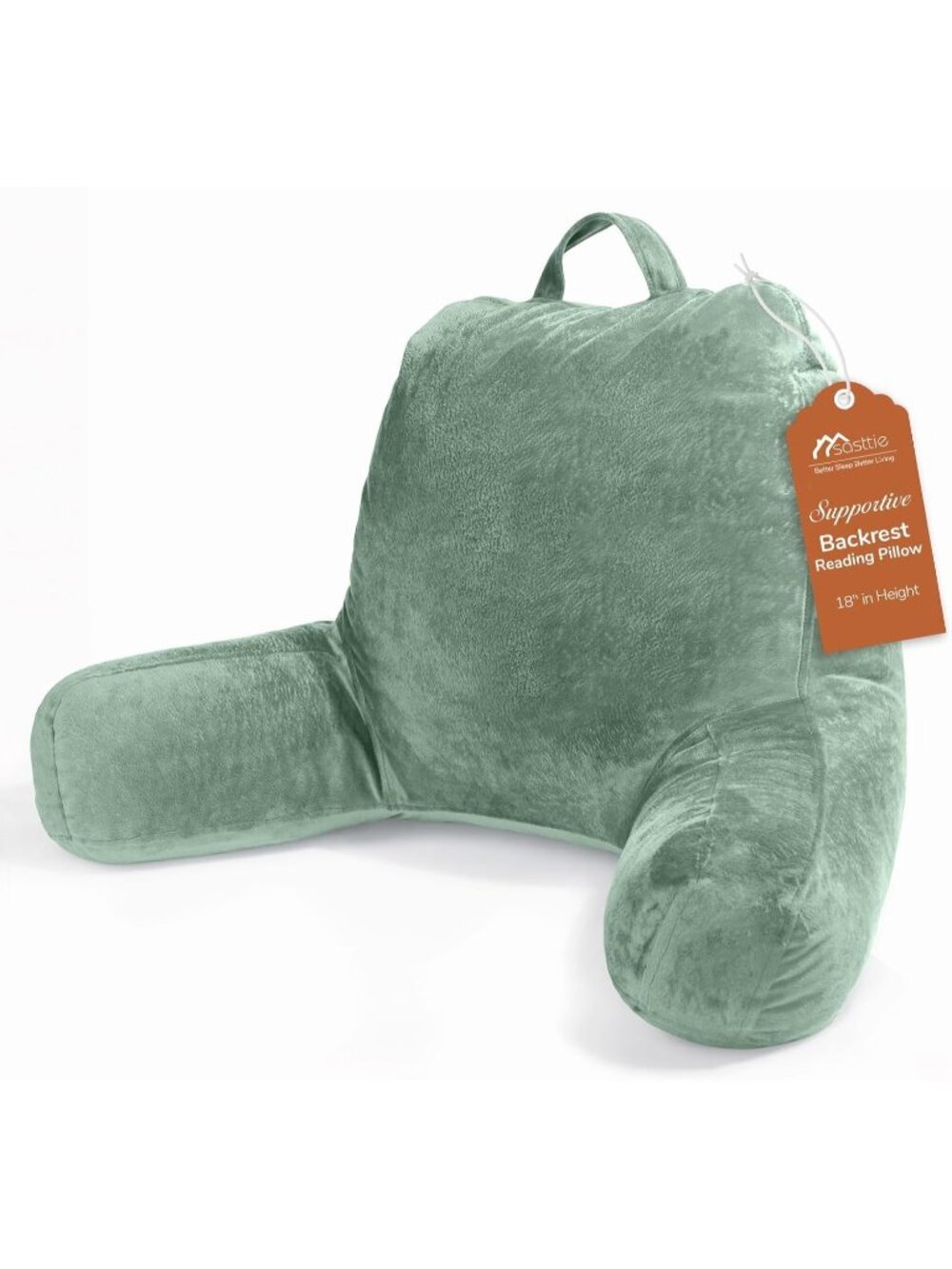 〽️Reading Pillow for Bed Back Pillow Sitting Up 18" Backrest Cushion Sage
